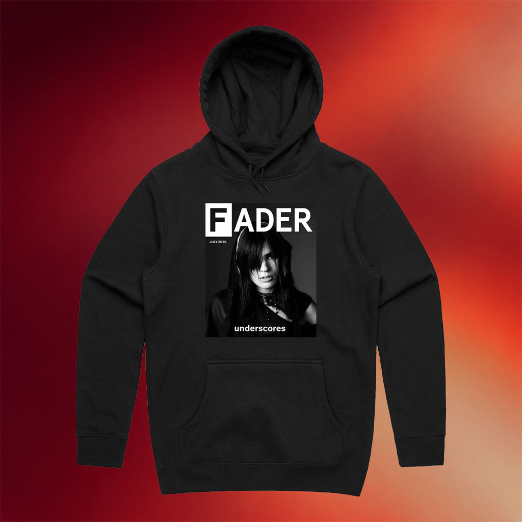 Underscores Merch 2026 The Fader Hoodie Black Unique Gifts For Music Lovers - Merchluma