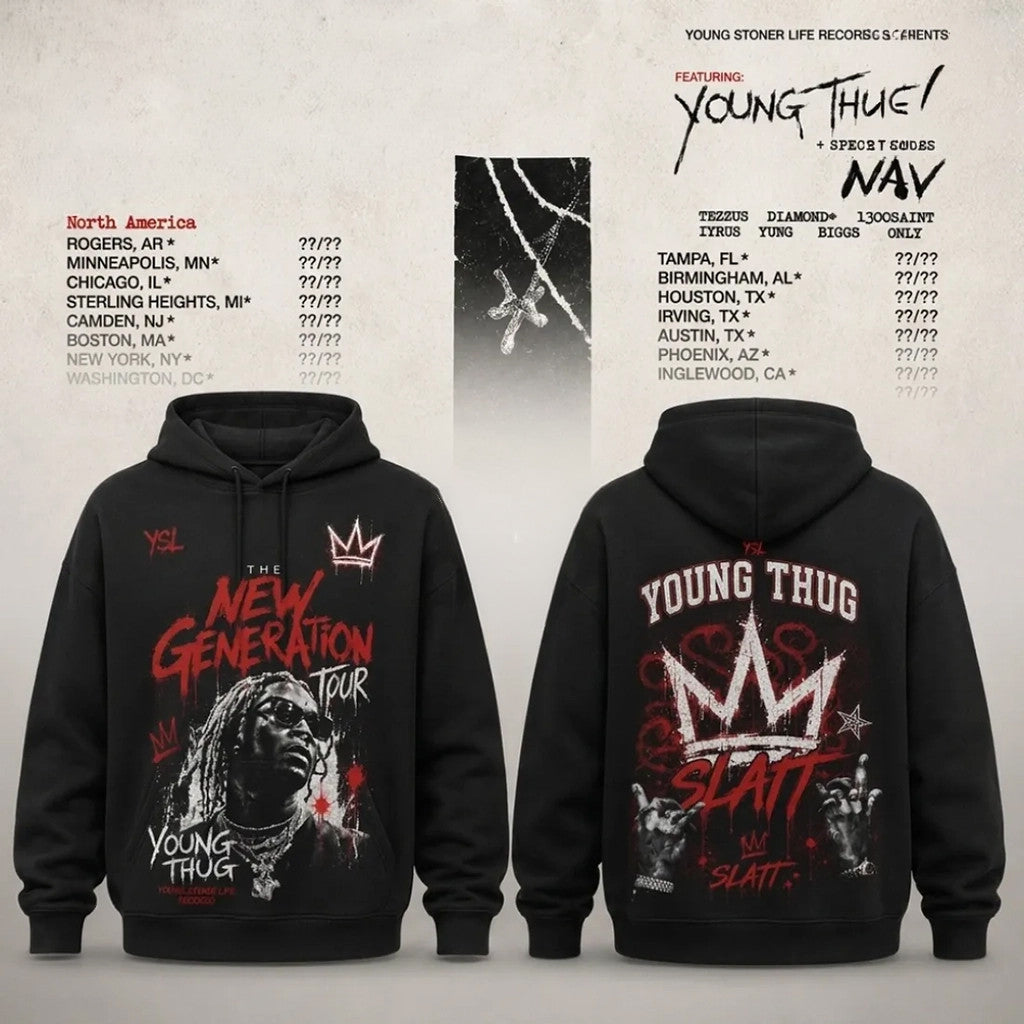 Young Thug YSL The New Generation Tour Hoodie Young Thug Merch Unique Gifts For Fans - Merchluma