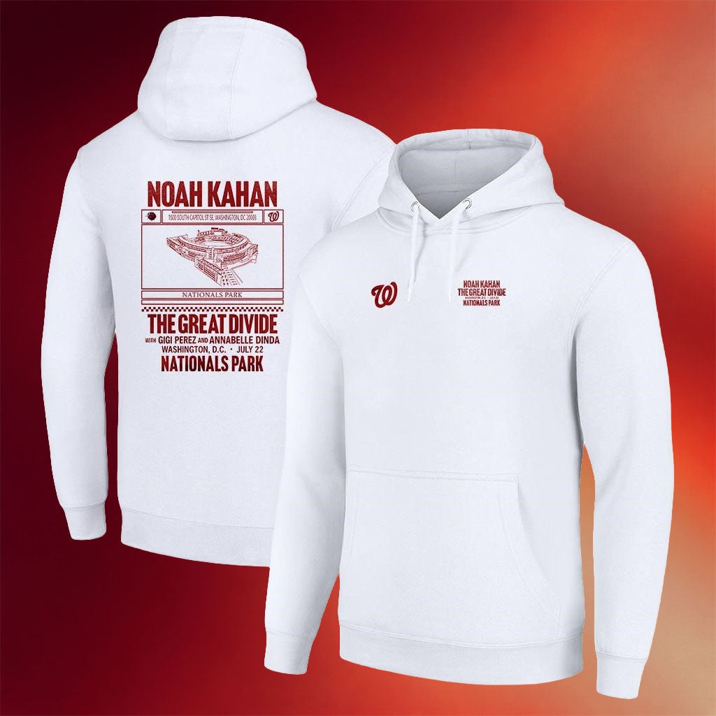 Noah Kahan Washington DC Merch 2026 Nationals X Noah Kahan The Great Divide Stadium Hoodie - Merchluma