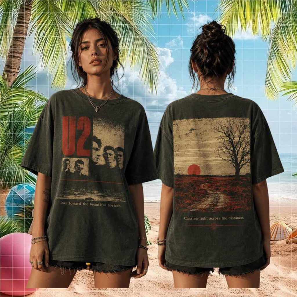 U2 Band Run Toward The Beautiful Horizon T-Shirt U2 Band Merch Gift For Rock Music Fans - Merchluma