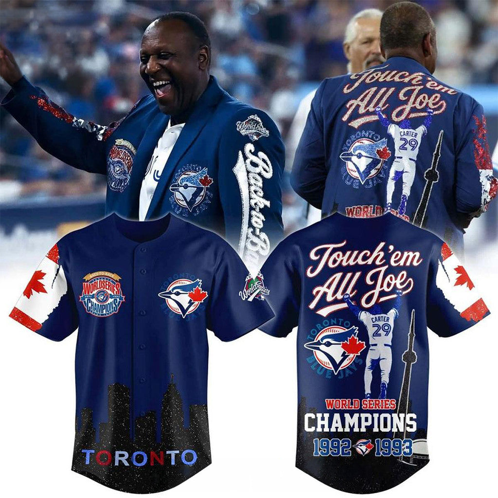 Toronto Blue Jays Merch World Series Champs 1992-1993 Touch Baseball Jersey Meaningful Gifts - Merchluma