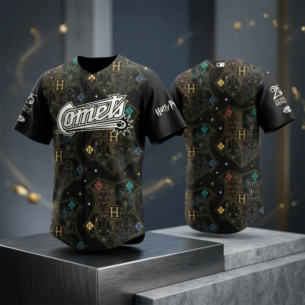 Oklahoma City Comets X Harry Potter 25 Years Magic Baseball Jersey Comets Merch Gift For Fans - Merchluma