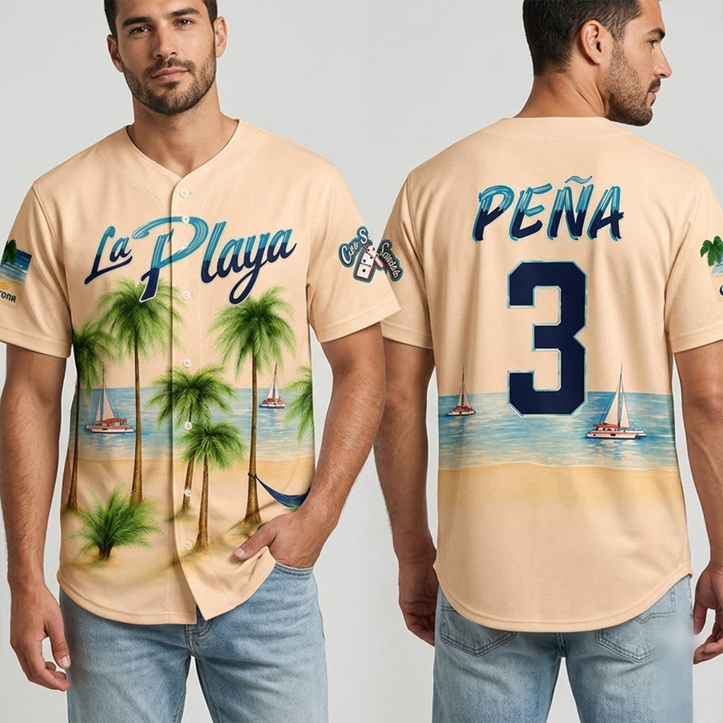 Jeremy Pena La Playa Beach Connect Series Baseball Jersey Houston Astros Merch Fan Gifts - Merchluma