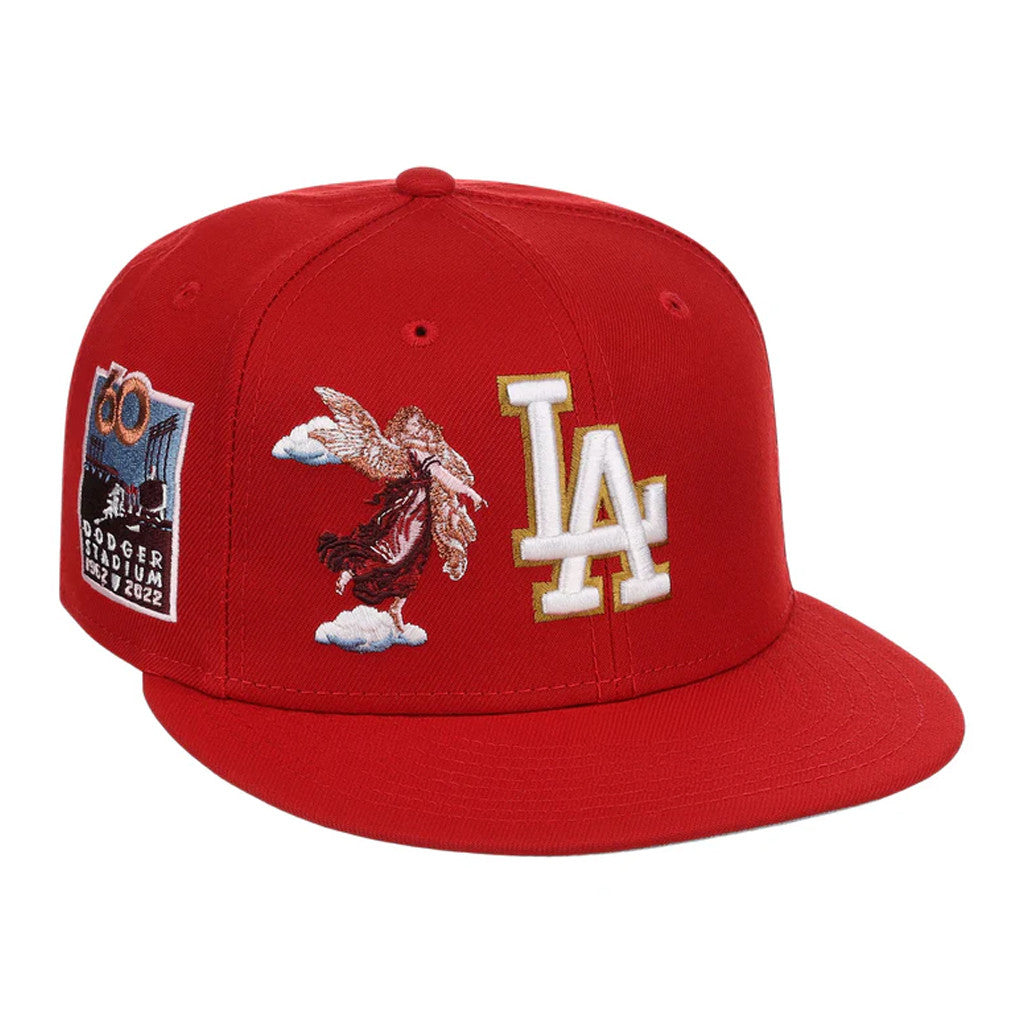 Lids Hat Drop Fanatics Fest Merch Los Angeles Dodgers Angel Snapback Hat Red LA Dodgers Merch - Merchluma