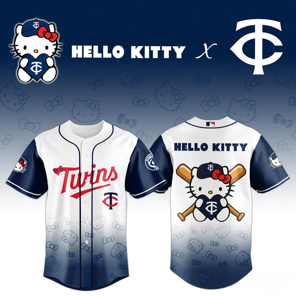 Minnesota Twins X Hello Kitty Night 2026 Jersey Twins Merch Cute Gift For Baseball Lovers - Merchluma