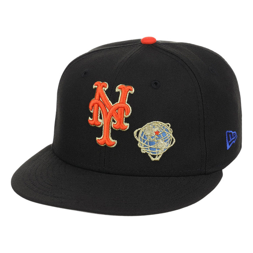 Lids Hat Drop Fanatics Fest Merch New York Mets Globe Embroidered Hat Mets 25Th Anniversary Hat - Merchluma