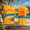 Beach Connect Series Ronald Acuna Jr La Playa Baseball Jersey Baseball Player Gift Ideas - Merchluma