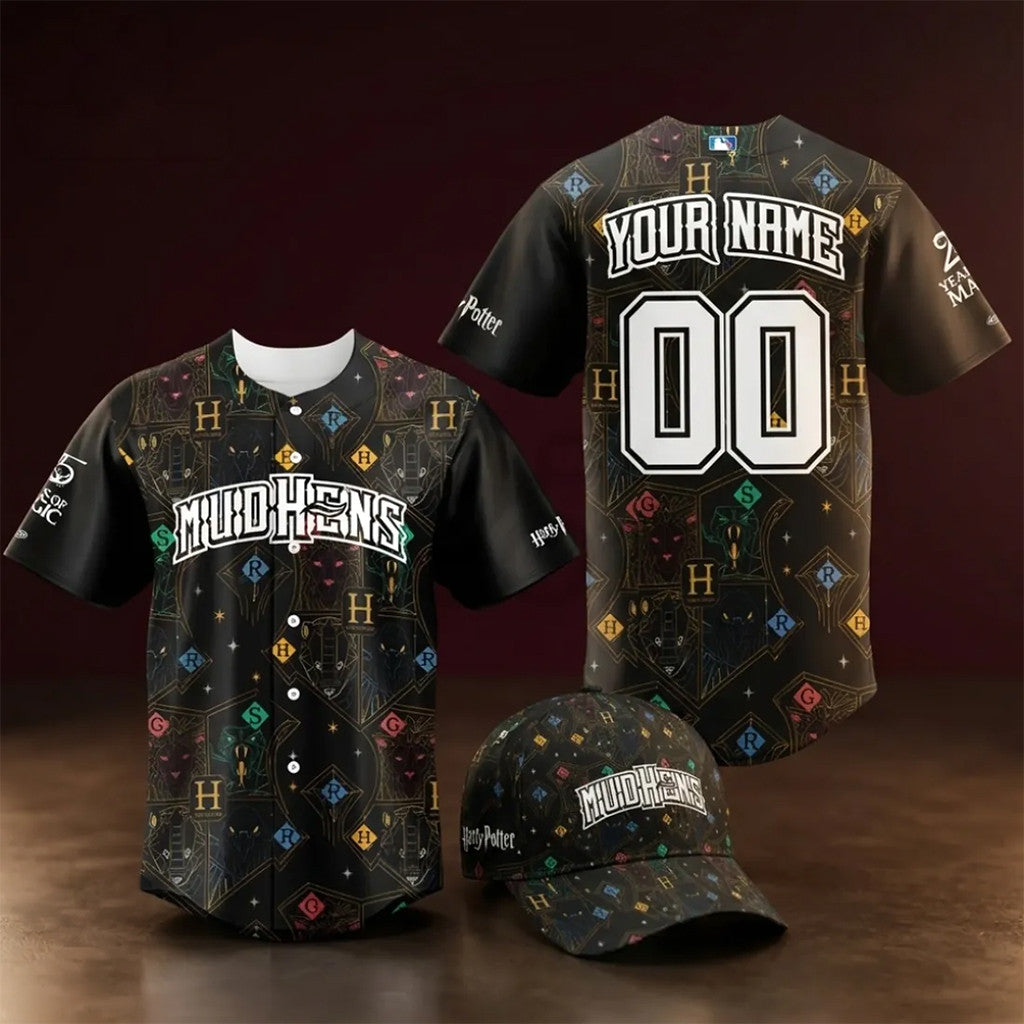 Custom Mud Hens Harry Potter Baseball Jersey Toledo Mud Hens Merch Gift For Movie Lovers - Merchluma