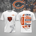Chicago Bears Christ Strengthens Me T-Shirt 2026 Chicago Bears Merch Gift For Brothers - Merchluma