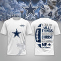 Dallas Cowboys Christ Strengthens Me T-Shirt Dallas Cowboys Merch Gift For Football Fans - Merchluma