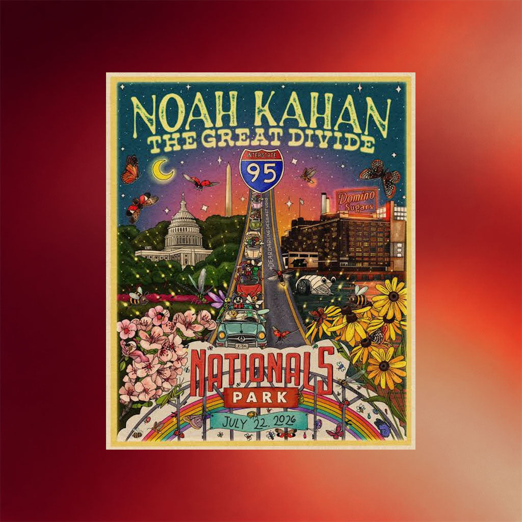Noah Kahan Washington DC Merch 2026 NK The Great Divide Nationals Park Poster Wall Art Decor - Merchluma