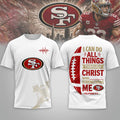 San Francisco 49ers Christ Strengthens Me T-Shirt 49ers Merch Religious Gift For Football Fan - Merchluma