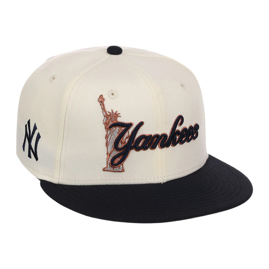 Lids Hat Drop Fanatics Fest Merch New York Yankees Liberty Script Snapback Hat Gift For Brother - Merchluma