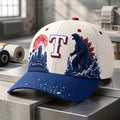 Texas Rangers X Godzilla Minus One Baseball Cap Embroidered Texas Rangers Merch Gifts - Merchluma