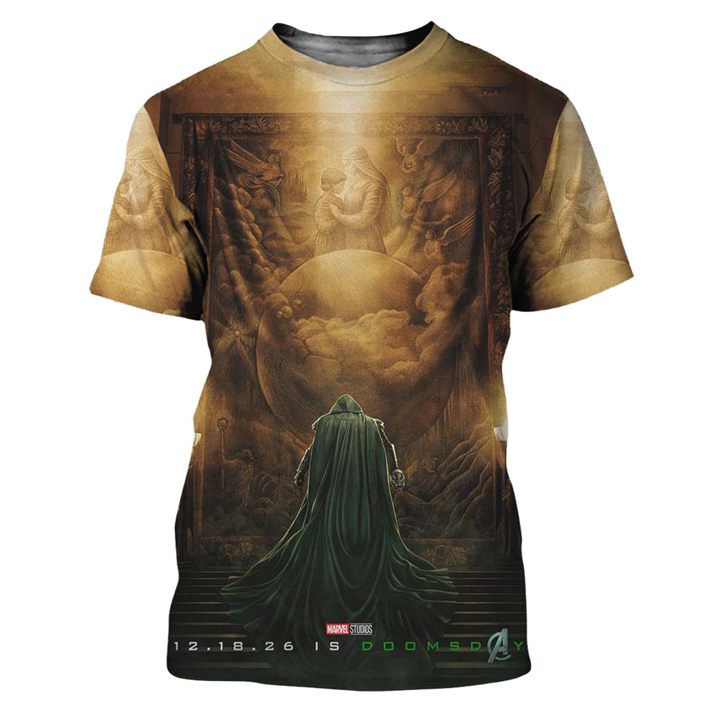 Marvel Avengers Doomsday Merch 2026 Poster The Vengeance Begins December 18 T-Shirt Dad Gifts - Merchluma