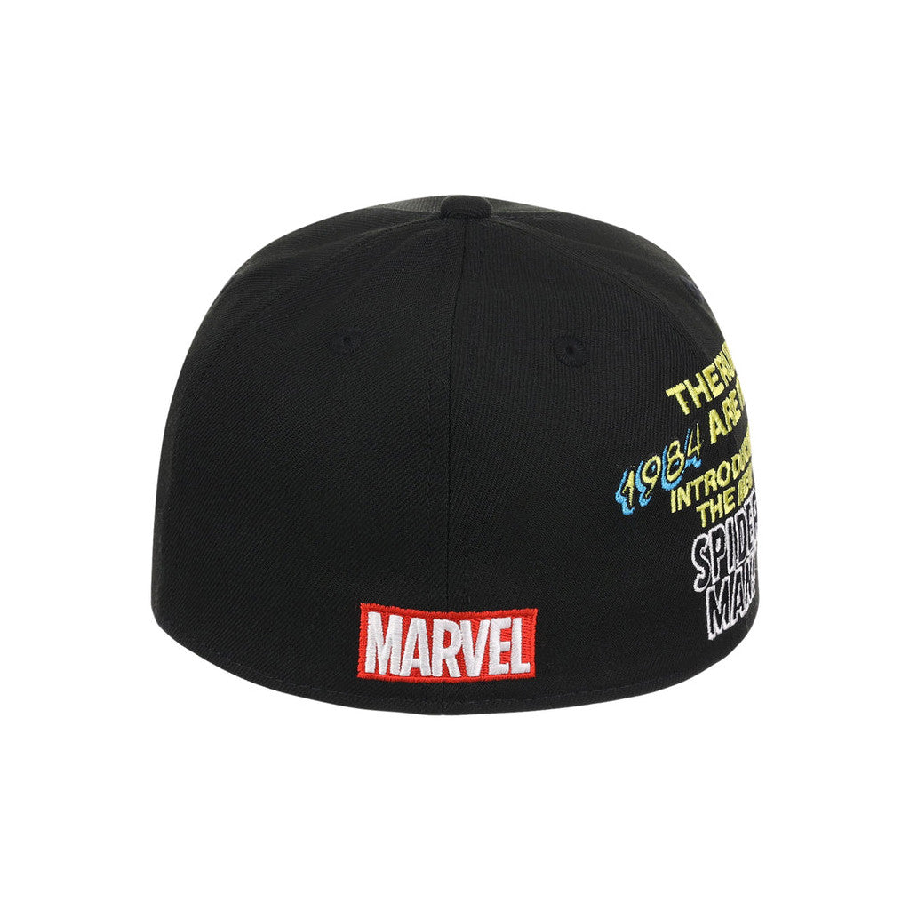 Lids Hat Drop The Spider-Man Evolution Collection Merch 1984 Introducing Hat Embroidered Black - Merchluma