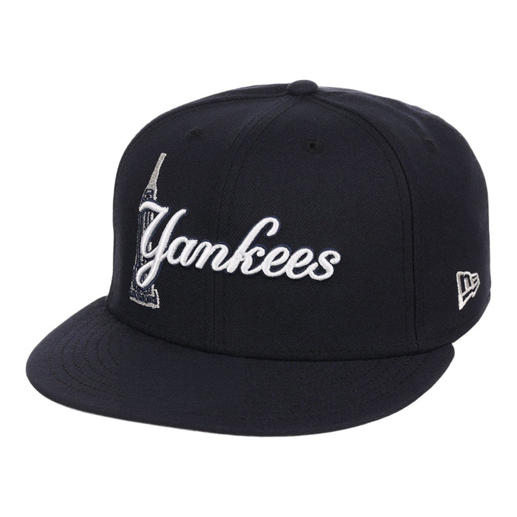 Lids Hat Drop Fanatics Fest Merch New York Yankees Empire Script Snapback Hat Black Gift For Fan - Merchluma