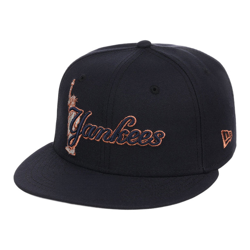 Lids Hat Drop Fanatics Fest Merch New York Yankees Liberty Script Snapback Hat Embroidered - Merchluma
