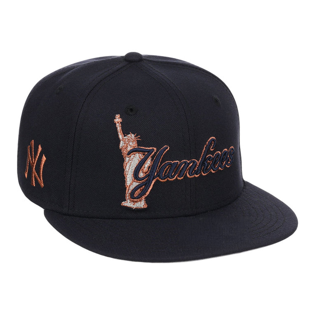 Lids Hat Drop Fanatics Fest Merch New York Yankees Liberty Script Snapback Hat Embroidered - Merchluma