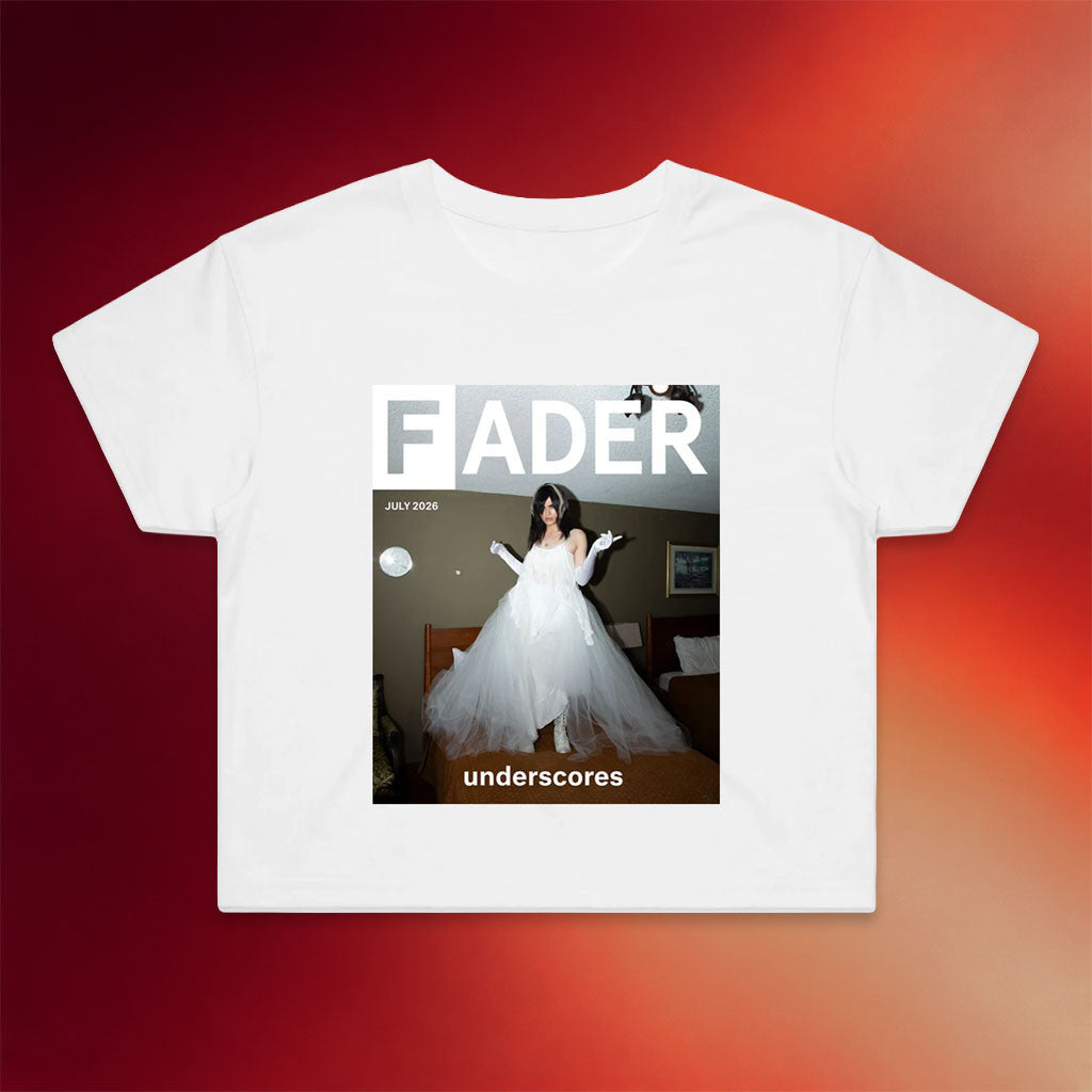 Underscores Merch 2026 The Fader Cover Cropped T-Shirt White Best Gift For Sisters - Merchluma