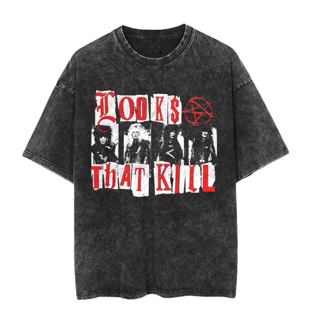 Motley Crue The Return Of Carnival Of Sins 2026 Tour Merch Looks That Kill Washed T-Shirt - Merchluma