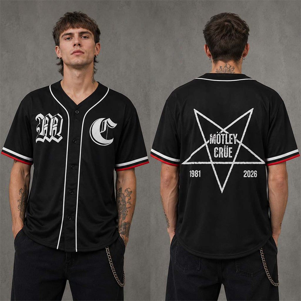 Motley Crue The Return Of Carnival Of Sins 2026 Tour Baseball Jersey Motley Crue Merch Fan Gift - Merchluma