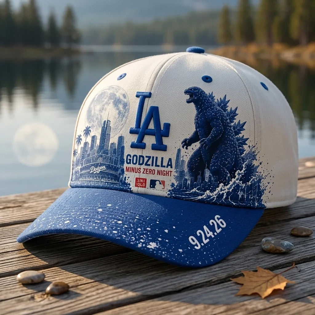 Los Angeles Dodgers X Godzilla 2026 Minus Zero Night Hat LA Dodgers Merch Gift For Brothers - Merchluma