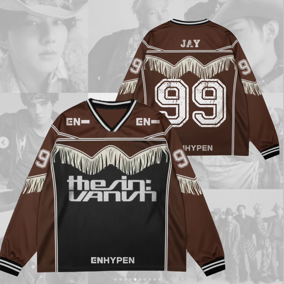 ENHYPEN Cowboy THE SIN VANISH Album Chapter 2 Jersey 99 Jay Enhypen Merch Gifts For Friends - Merchluma