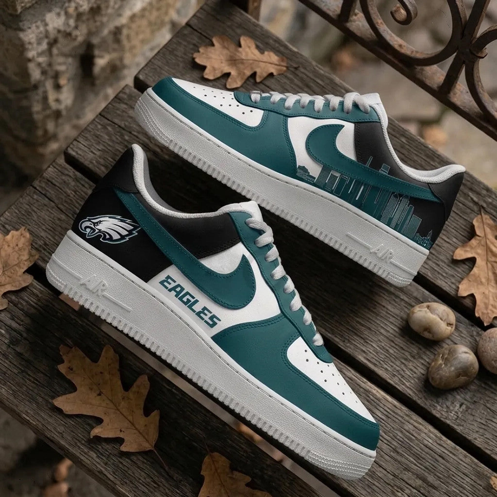 Philadelphia Eagles Skyline Shoes Sneaker 2026 Philadelphia Eagles Merch Football Fan Gifts - Merchluma