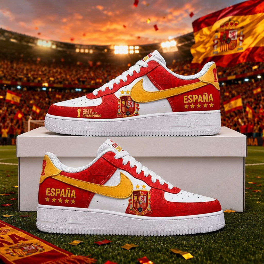 Spain National Football Team 2026 World Cup Champions Shoes Spain National Merch Gift Ideas - Merchluma