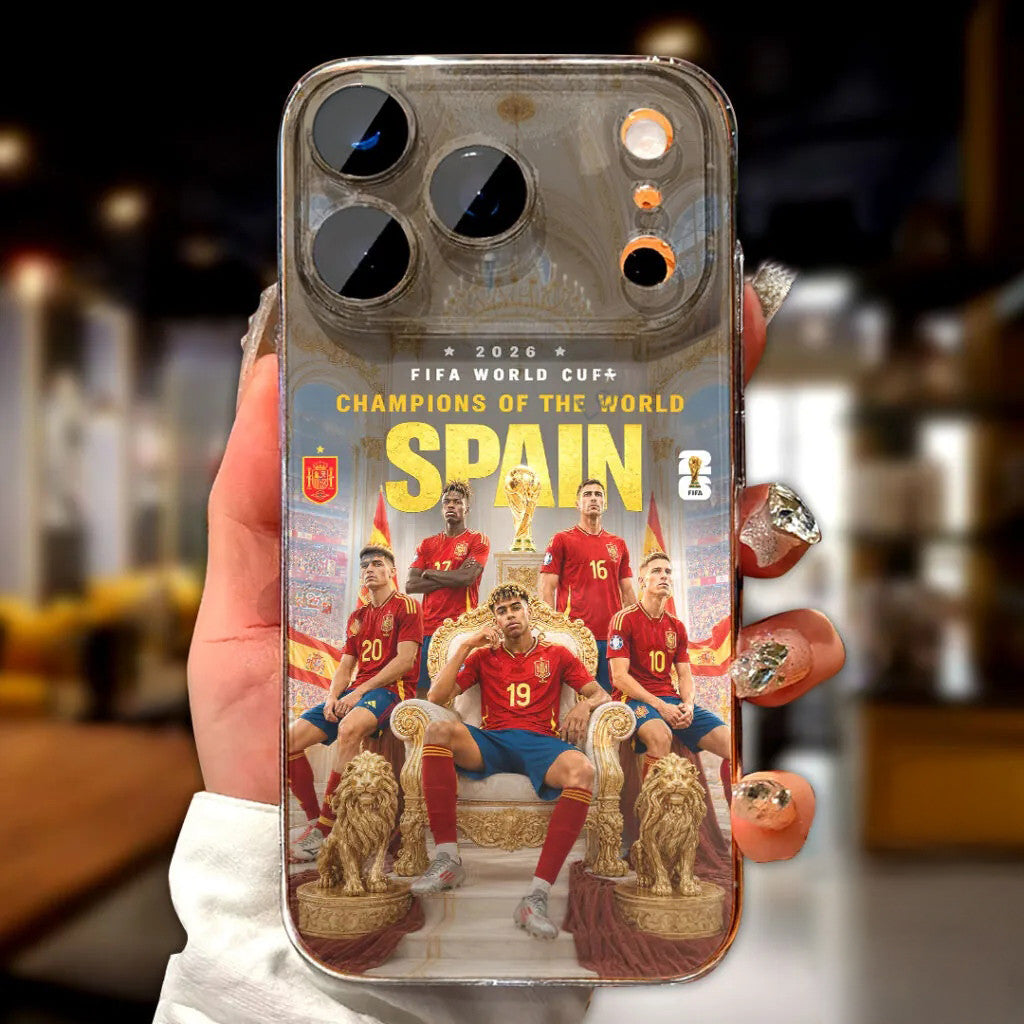 Spain 2026 FIFA World Cup Champions Phone Case Spain Soccer Merch Meaningful Gifts - Merchluma