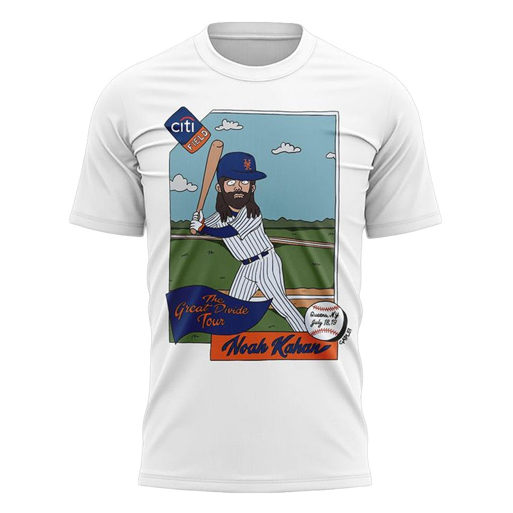 Noah Kahan Great Divide Tour 2026 At Citi Field Mets T-Shirt White NY Mets Merch Fan Gifts - Merchluma