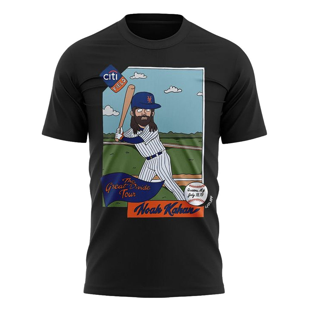 Noah Kahan X Ny Mets Great Divide Tour 2026 At Citi Field Black T-Shirt Noah Kahan Merch - Merchluma