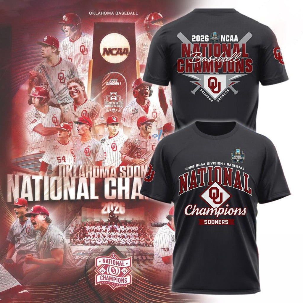 Oklahoma Sooners 2026 MCWS National Champions T-Shirt Sooners Merch Football Fan Gift Ideas - Merchluma