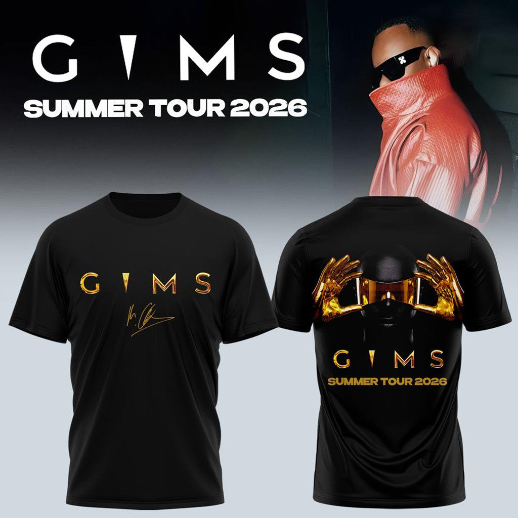 GIMS Summer Tour 2026 Signature T-Shirt Black GIMS Merch Birthday Ideas For Boyfriend - Merchluma