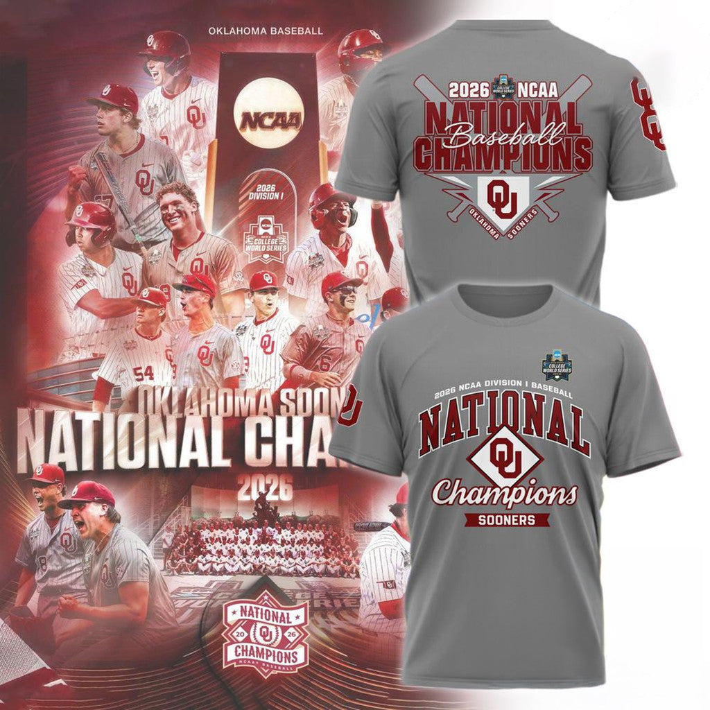 Oklahoma Sooners 2026 MCWS National Champions T-Shirt Oklahoma Sooners Merch Fans Gifts - Merchluma