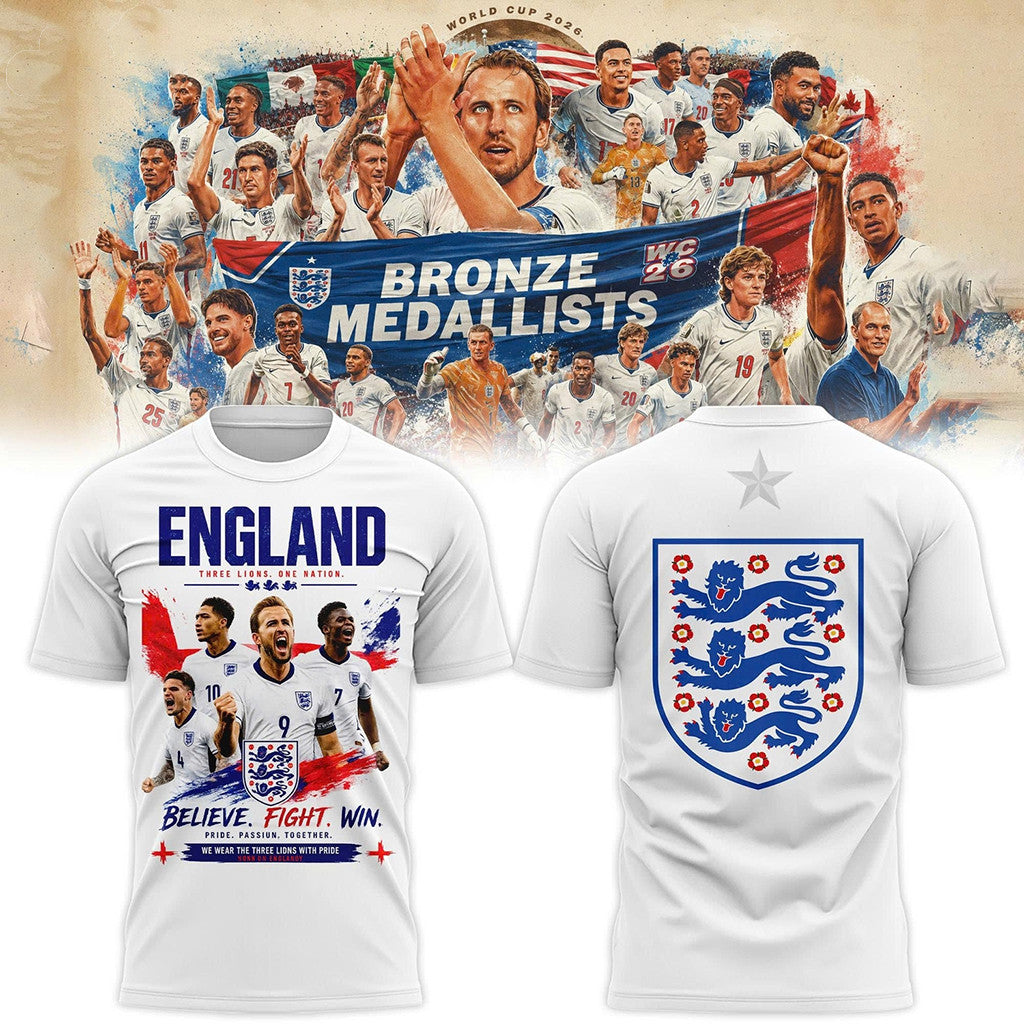 England Football Team 2026 World Cup 3Rd Place Shirt England FIFA Merch Gift For Football Fans - Merchluma