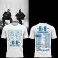 The R&B Tour X Detroit Lions Usher Raymond And Chris Brown T-Shirt White Detroit Lions Merch - Merchluma
