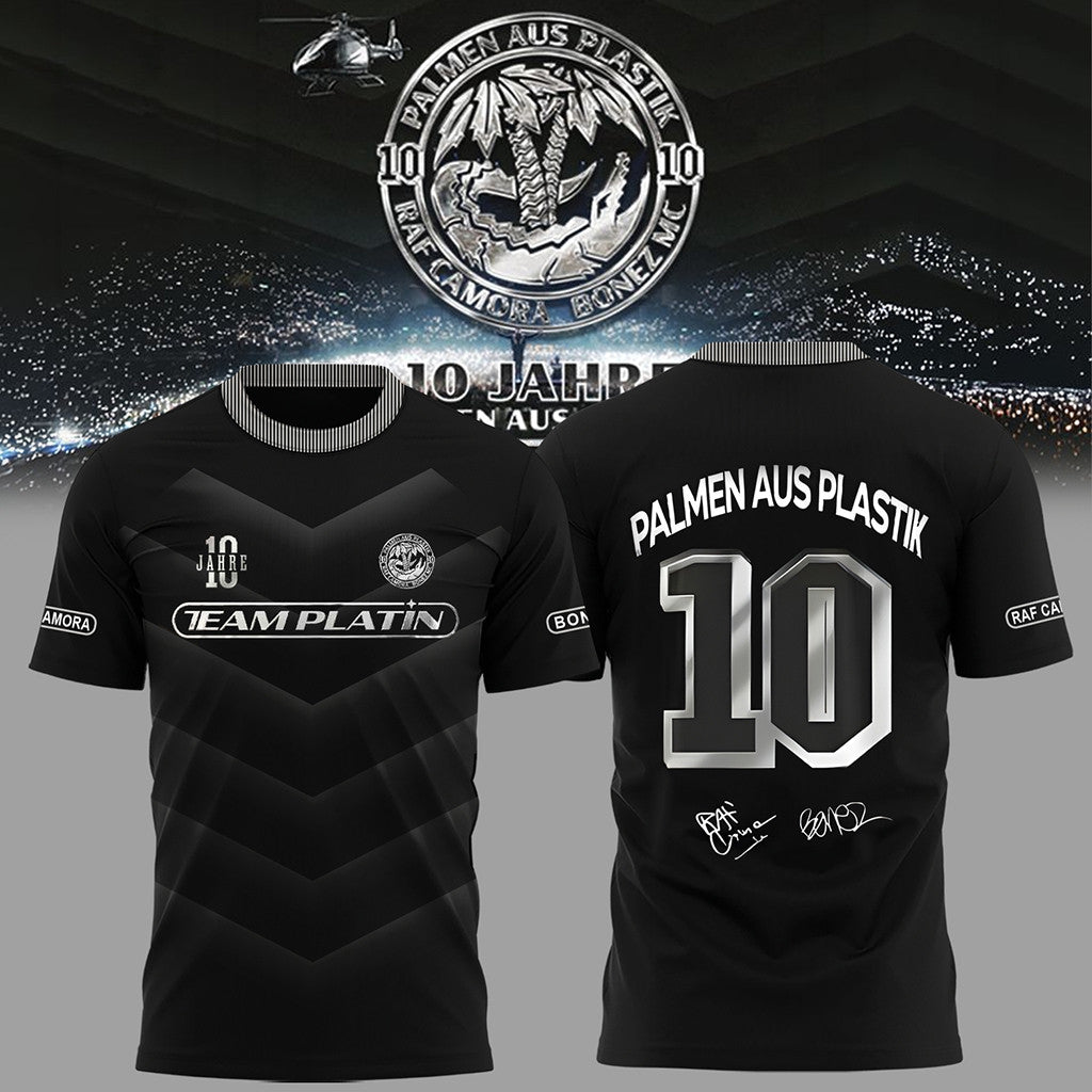 RAF Camora And Bonez Mc 10 Jahre Palmen Aus Plastik Tour 2026 Shirt Gifts For Music Fans - Merchluma
