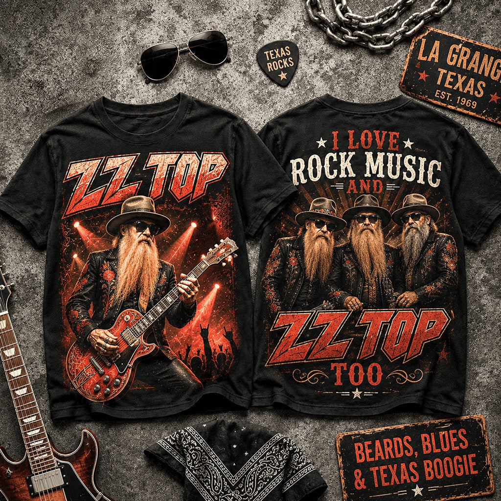 ZZ Top La Grange Classic Rock Shirt I Love Rock Music And ZZ Top Merch Gifts For Dad - Merchluma