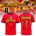 Spain Team World Cup Champions 2026 Shirt Red Spain Football WC 26 Merch Football Fan Gear - Merchluma