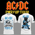 ACDC X Carolina Panthers Merch Power Up Tour 2026 T-Shirt White ACDC Merch Gift For Rock Fans - Merchluma