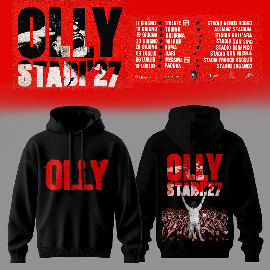 The Olly Stadi 27 Tour Hoodie Black Olly Merch Best Gifts For Music Lovers - Merchluma
