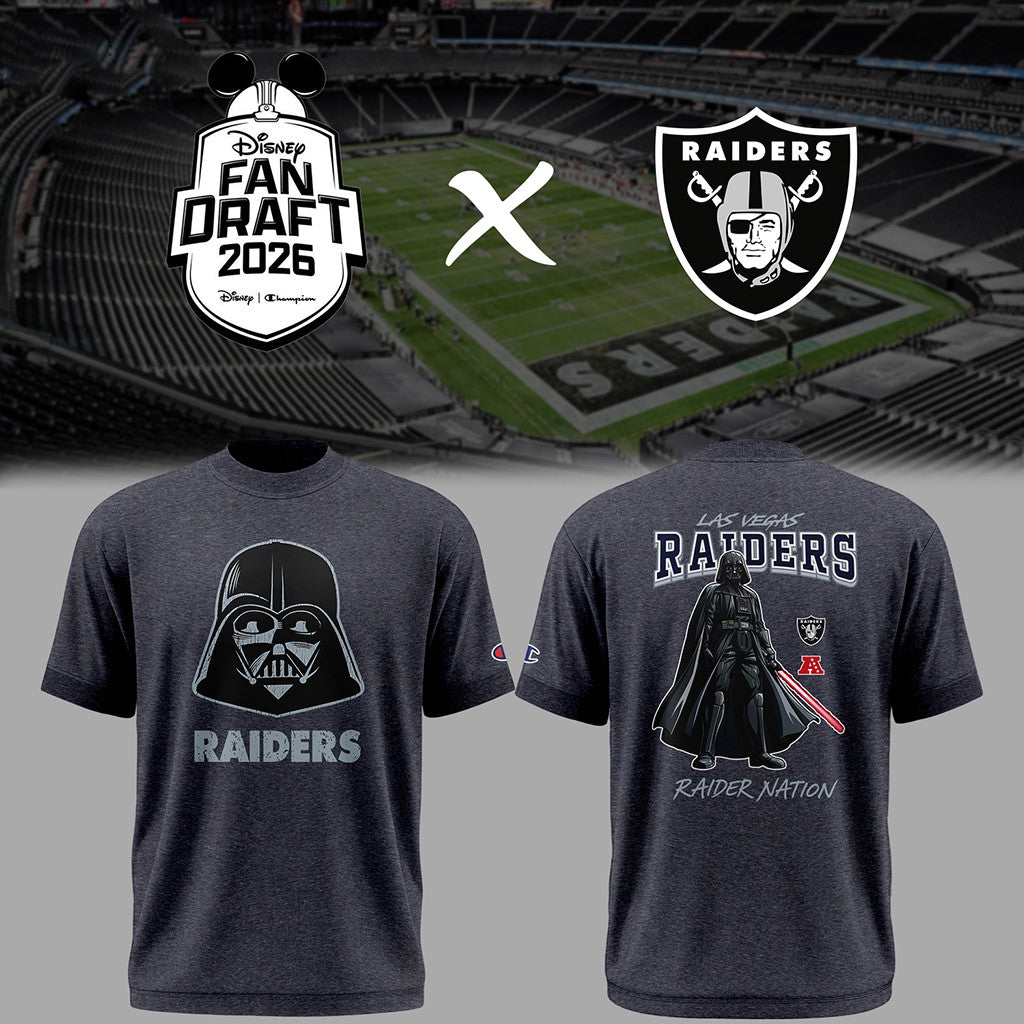 LV Raiders X Darth Vader Fan Draft 2026 T-Shirt Raiders Merch Birthday Gift For Brothers - Merchluma
