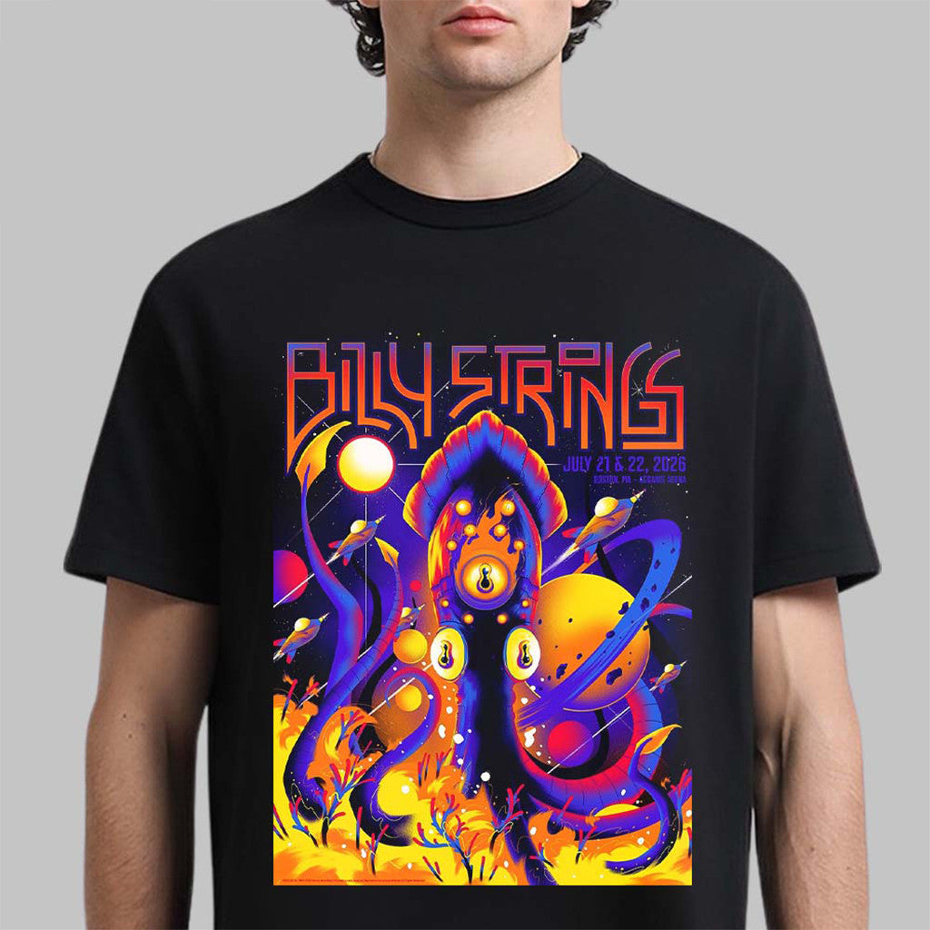 Billy Strings Boston MA 2026 2 Night Event T-Shirt Billy Strings Merch Music Lovers Gifts - Merchluma