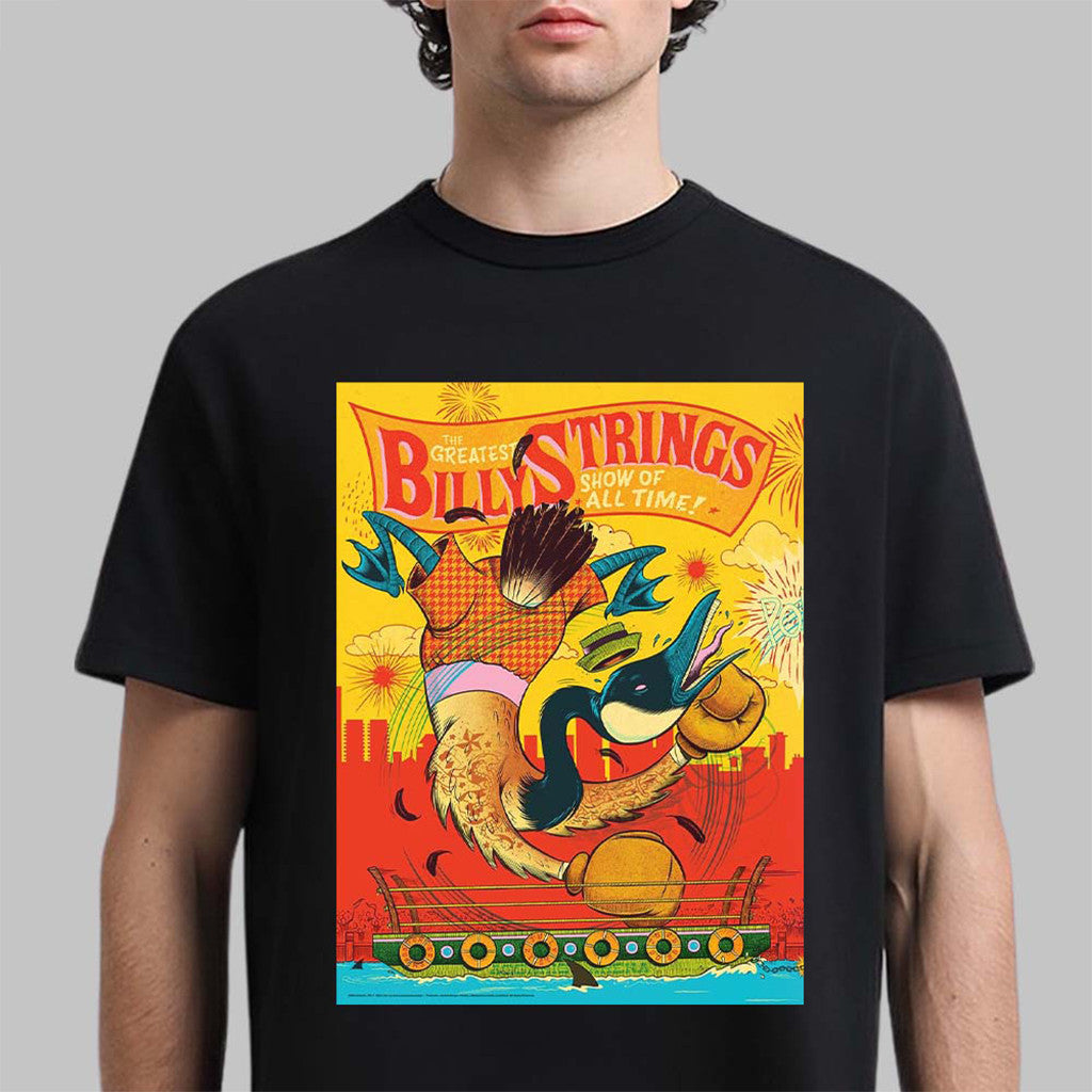 Billy Strings Merch The Greatest Show Of All Time Shirt Billy Strings Boston MA 2026 Night 1 - Merchluma