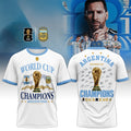 Argentina FIFA World Cup Champions 2026 Back To Back Signature Shirt #10 Messi Merch Fan Gifts - Merchluma