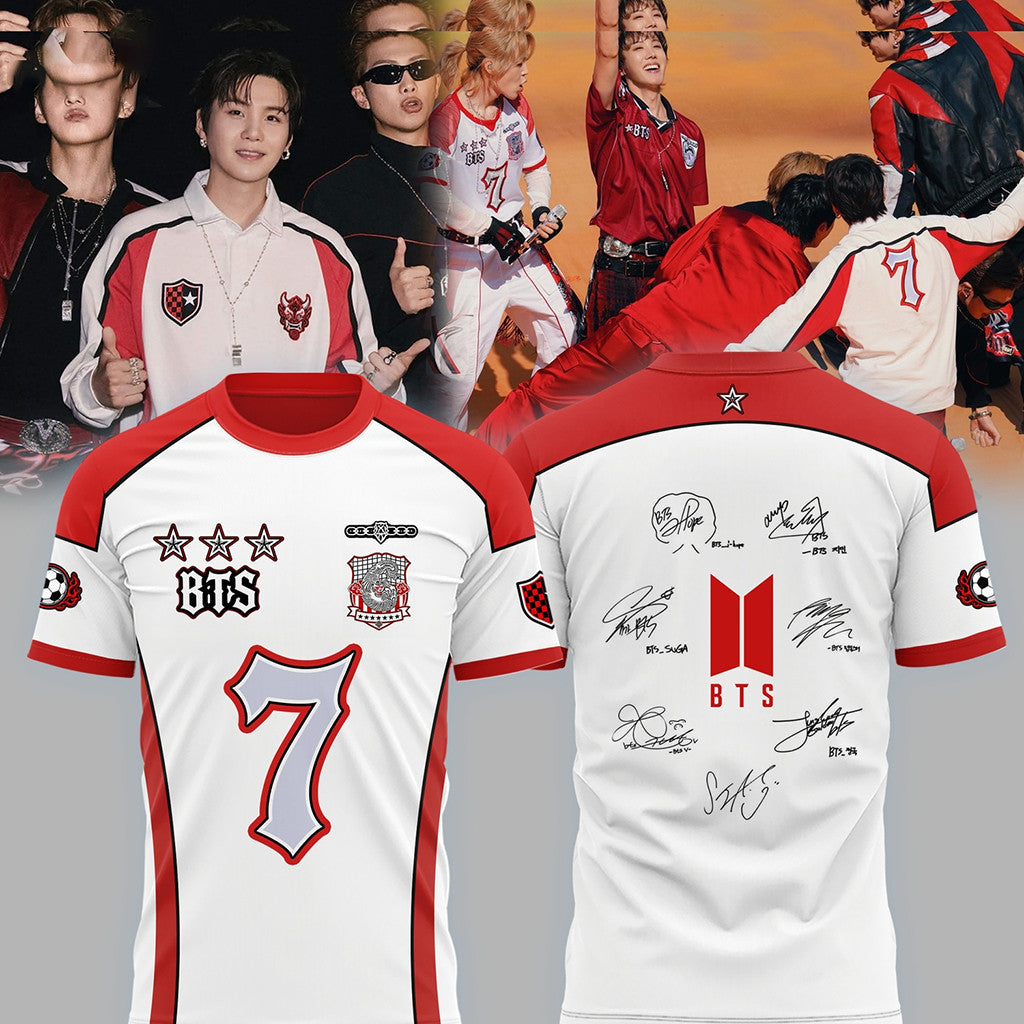 BTS World Cup 2026 Finals Halftime Show Signature T-Shirt BTS Merch Kpop Gifts For Army - Merchluma