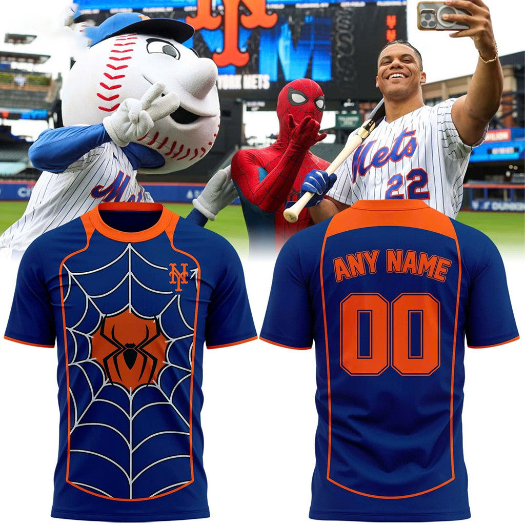 Custom New York Mets X Spiderman 2026 Special Shirt NY Mets Merch Best Gifts For Baseball Fans - Merchluma