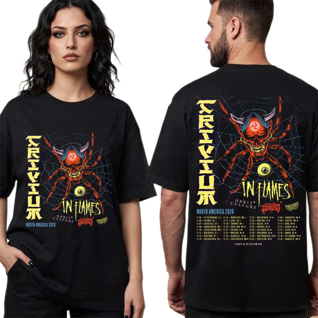 Trivium Band North America 2026 The Crown In The Grave Tour 2026 Shirt Trivium Merch Fan Gifts - Merchluma